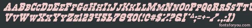 RegulatorsItalic Font – Pink Fonts on Black Background
