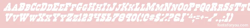 RegulatorsItalic Font – White Fonts on Pink Background