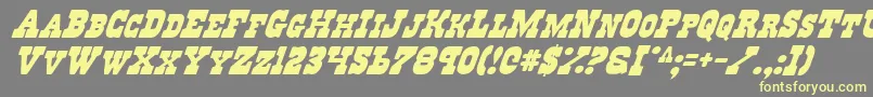 RegulatorsItalic Font – Yellow Fonts on Gray Background