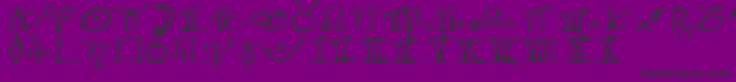 AstroloLt Font – Black Fonts on Purple Background