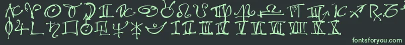 AstroloLt Font – Green Fonts on Black Background