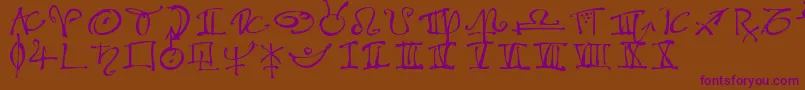 AstroloLt Font – Purple Fonts on Brown Background