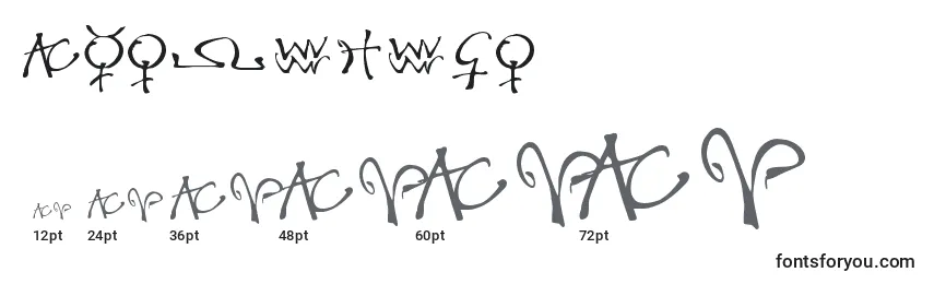 AstroloLt Font Sizes