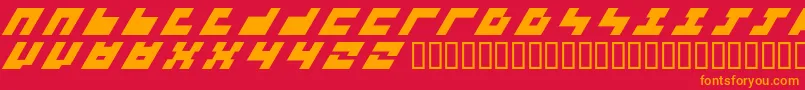 3x3Italic Font – Orange Fonts on Red Background