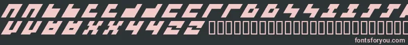 3x3Italic Font – Pink Fonts on Black Background