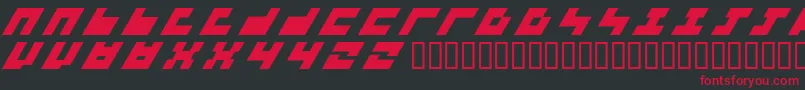 3x3Italic Font – Red Fonts on Black Background