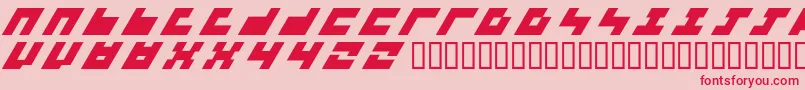 3x3Italic Font – Red Fonts on Pink Background