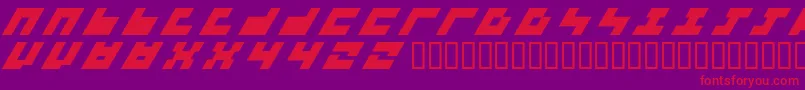 3x3Italic Font – Red Fonts on Purple Background