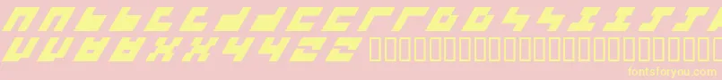 3x3Italic Font – Yellow Fonts on Pink Background