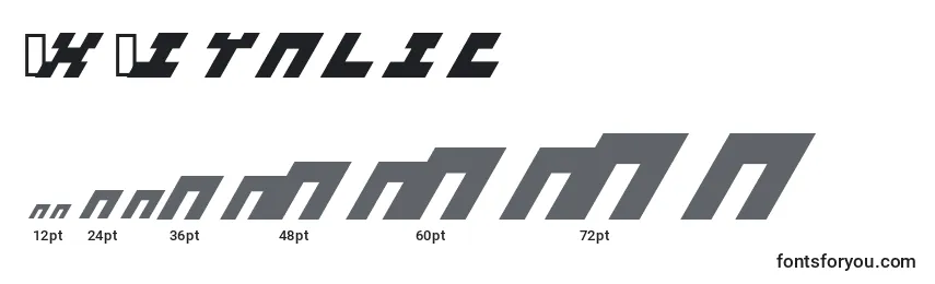 Размеры шрифта 3x3Italic