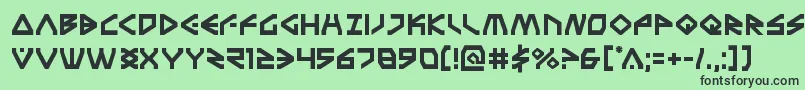 フォントTerrafirma – 緑の背景に黒い文字