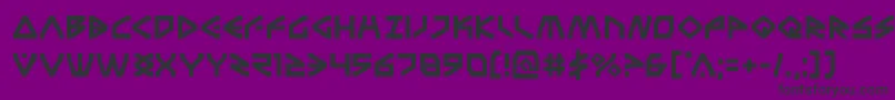 Terrafirma-Schriftart – Schwarze Schriften auf violettem Hintergrund