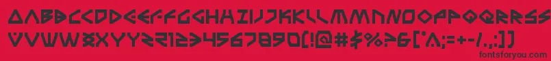 Terrafirma Font – Black Fonts on Red Background