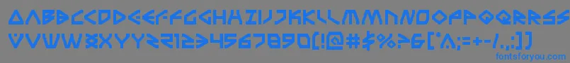 Terrafirma Font – Blue Fonts on Gray Background