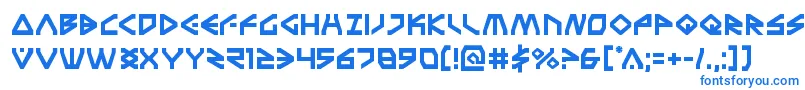 Terrafirma-Schriftart – Blaue Schriften auf weißem Hintergrund
