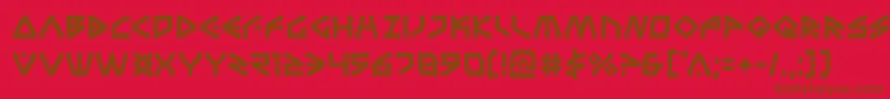 フォントTerrafirma – 赤い背景に茶色の文字