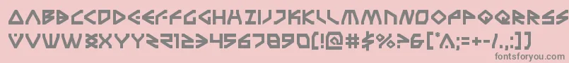 フォントTerrafirma – ピンクの背景に灰色の文字