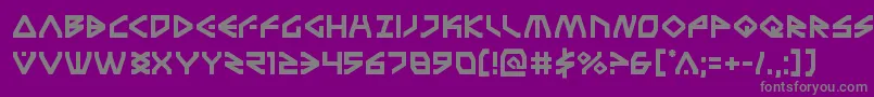 Terrafirma-fontti – harmaat kirjasimet violetilla taustalla