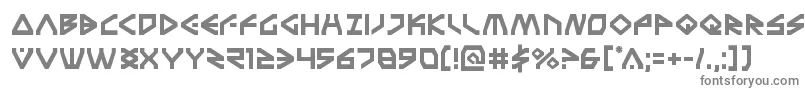フォントTerrafirma – 白い背景に灰色の文字