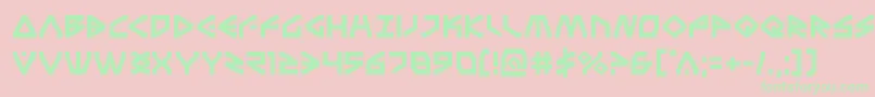 フォントTerrafirma – ピンクの背景に緑の文字