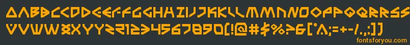 フォントTerrafirma – 黒い背景にオレンジの文字
