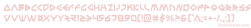 Terrafirma-fontti – vaaleanpunaiset fontit valkoisella taustalla