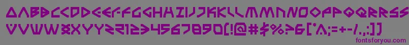 Terrafirma-Schriftart – Violette Schriften auf grauem Hintergrund