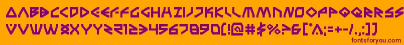 Terrafirma Font – Purple Fonts on Orange Background