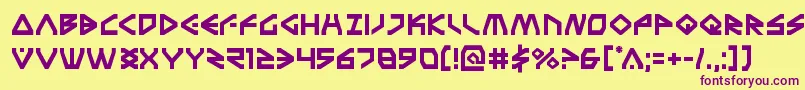 Terrafirma-fontti – violetit fontit keltaisella taustalla