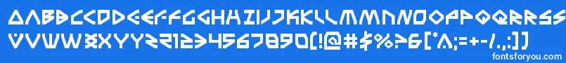 フォントTerrafirma – 青い背景に白い文字