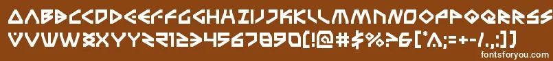 Terrafirma-fontti – valkoiset fontit ruskealla taustalla