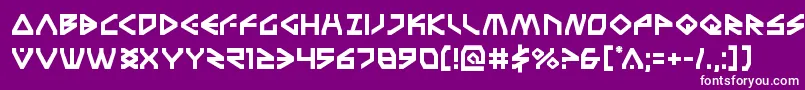 Terrafirma-fontti – valkoiset fontit violetilla taustalla