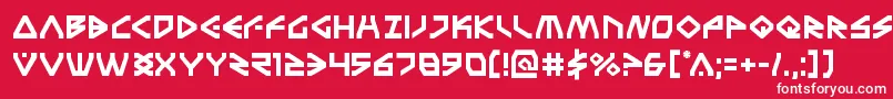 フォントTerrafirma – 赤い背景に白い文字