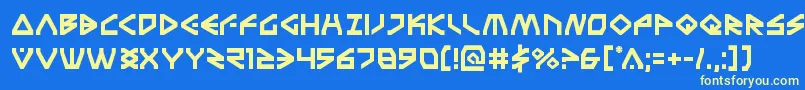 Шрифт Terrafirma – жёлтые шрифты на синем фоне