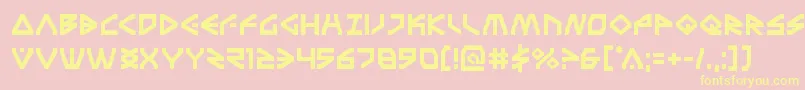 Шрифт Terrafirma – жёлтые шрифты на розовом фоне