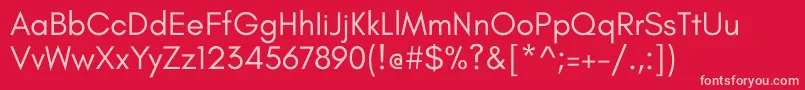 GlacialindifferenceRegular Font – Pink Fonts on Red Background