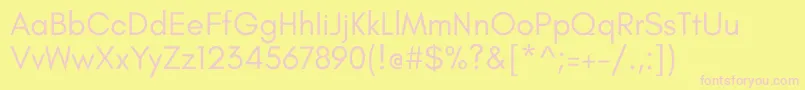 GlacialindifferenceRegular-Schriftart – Rosa Schriften auf gelbem Hintergrund