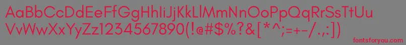 GlacialindifferenceRegular Font – Red Fonts on Gray Background