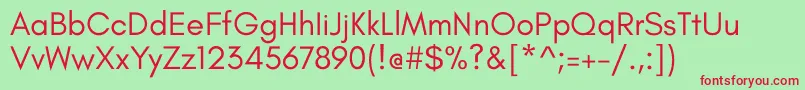 GlacialindifferenceRegular Font – Red Fonts on Green Background