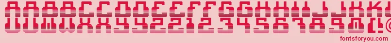 Cheek2cheekFadedByShk.Dezign Font – Red Fonts on Pink Background