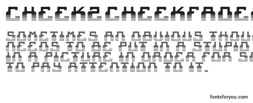Überblick über die Schriftart Cheek2cheekFadedByShk.Dezign