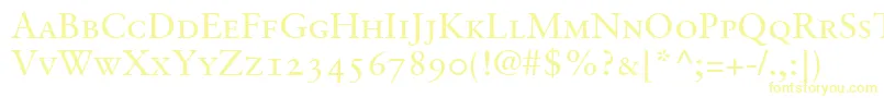 GaramondretrospectiveoldstylessismallcapsMedium-fontti – keltaiset fontit