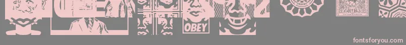 ObeyassortyCaps Font – Pink Fonts on Gray Background