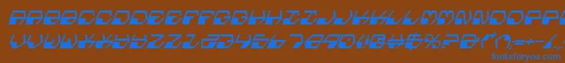 Deranianci Font – Blue Fonts on Brown Background