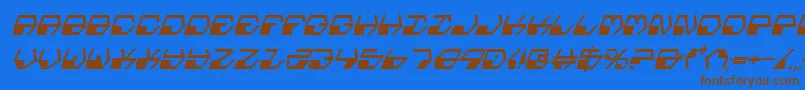 Deranianci Font – Brown Fonts on Blue Background
