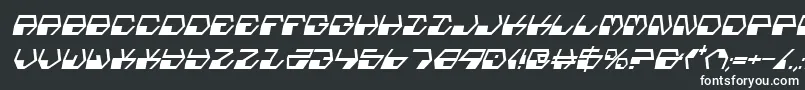 フォントDeranianci – 黒い背景に白い文字