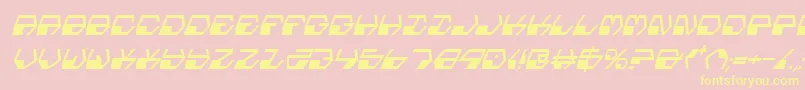 Deranianci Font – Yellow Fonts on Pink Background