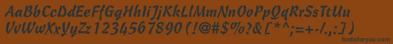 Cascadescriptltstd Font – Black Fonts on Brown Background