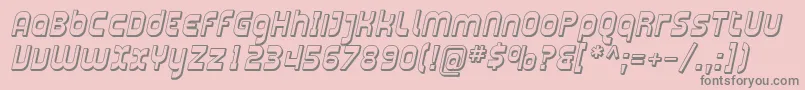 PlasmaticaShadedItalic Font – Gray Fonts on Pink Background