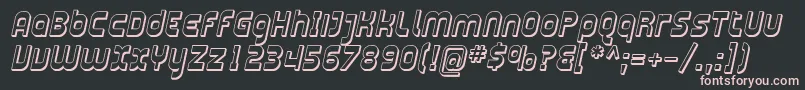 PlasmaticaShadedItalic Font – Pink Fonts on Black Background